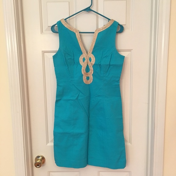 Lilly Pulitzer Dresses & Skirts - Lilly Pulitzer teal Janice shift dress, size 6